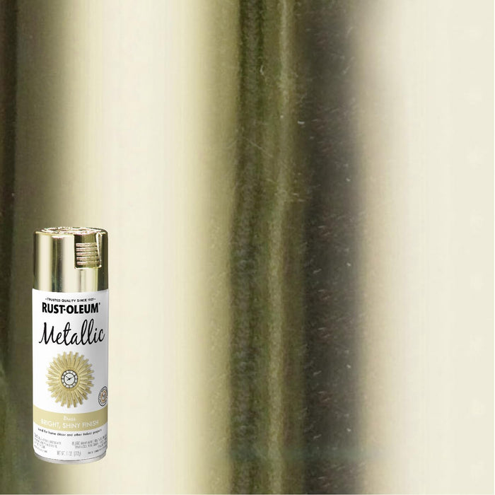 Rust-Oleum 1936830 Specialty Metallic Leafing Spray Paint Topcoat, Brass, 11 Oz Aerosol Can (Pack of 1)