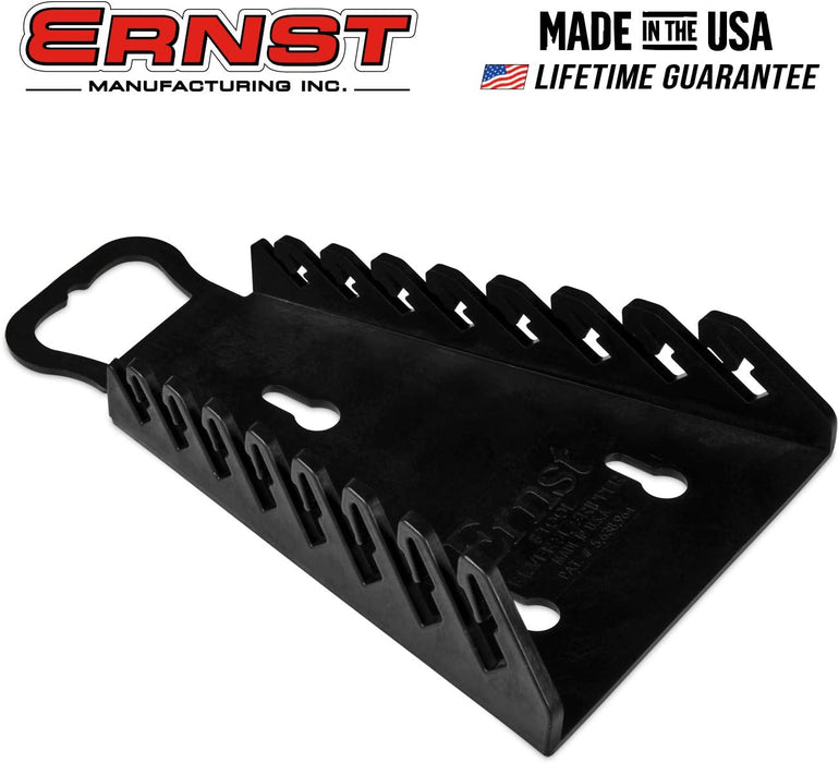 Ernst Manufacturing Gripper Reverse Wrench Organizer, 8 Tool, Black
