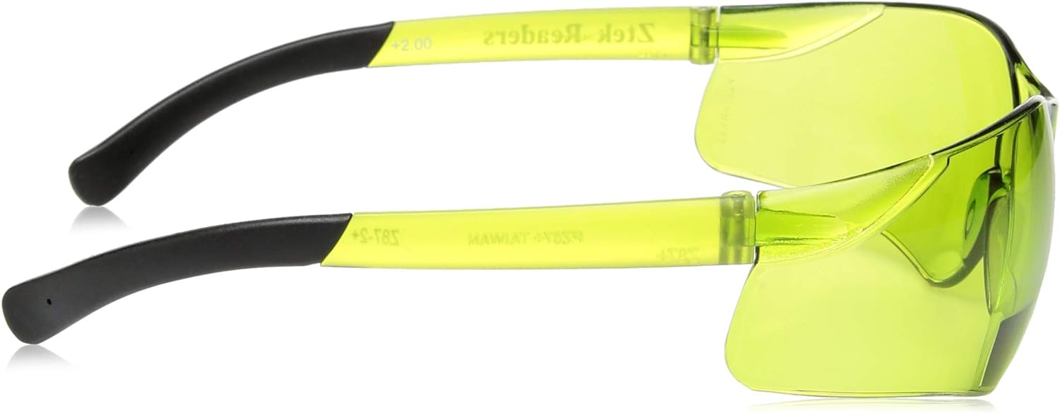 Pyramex Ztek Readers Bifocal Safety Glasses Eye Protection (Pale Green, 2.0 Diopters)