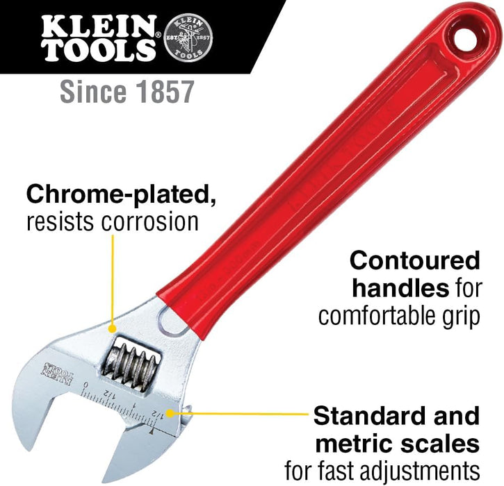 Klein Tools D507-12 Adjustable Wrench Extra Capacity, 12-Inch