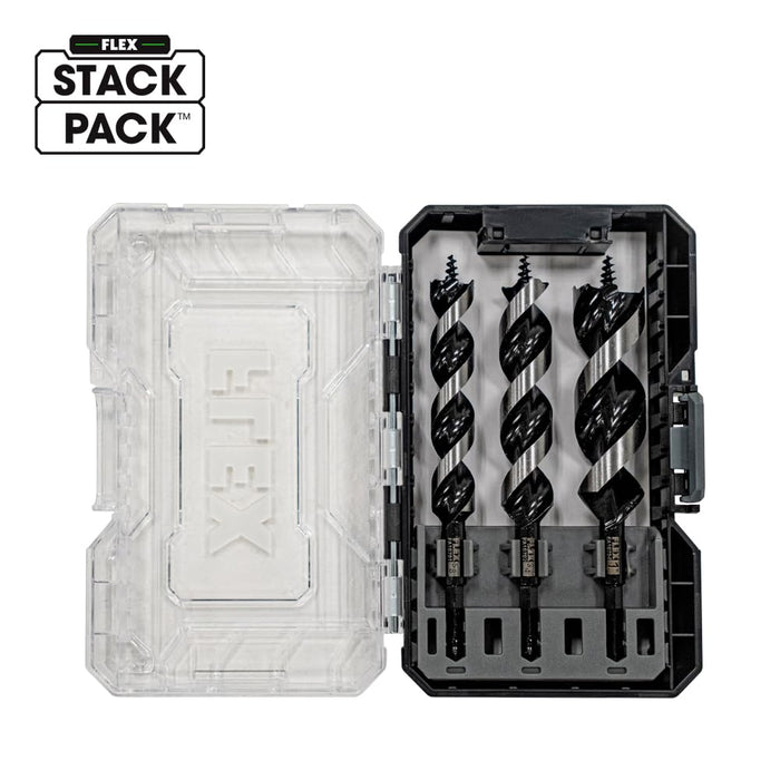 FLEX STACK PACK 3-Piece 1/4-Inch Hex Auger Set