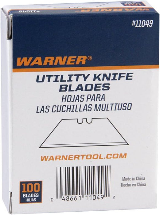 Warner .025" Heavy-Duty Utility Blades, 2 Notches, 20 Individual 5 Packs, 11049