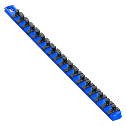 Ernst Manufacturing 18-Inch Socket Organizer with 18 3/8-Inch Twist Lock Clips, Blue (8404-Blue-3/8)