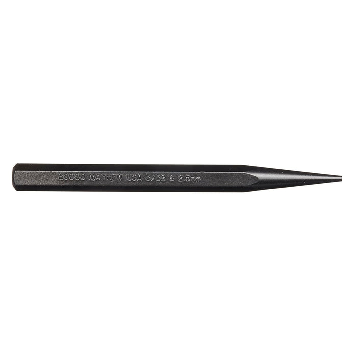 Mayhew Pro 20000 3/32" - 2.5 mm x 5" Black Oxide Solid Punch, Metric, Black Oxide Finish