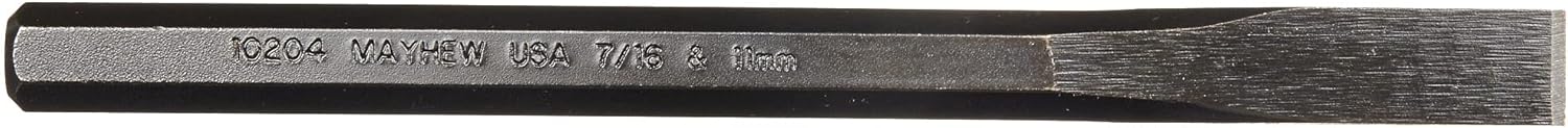 Mayhew Tools 10204 Cold Chisel, 7/16" - 11 mm x 6-1/2", Black Oxide Finish