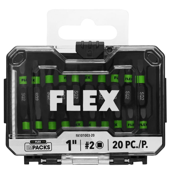 Flex FA101003-20 1" SQ2 Impact Driver Bit, 20 Piece Bulk