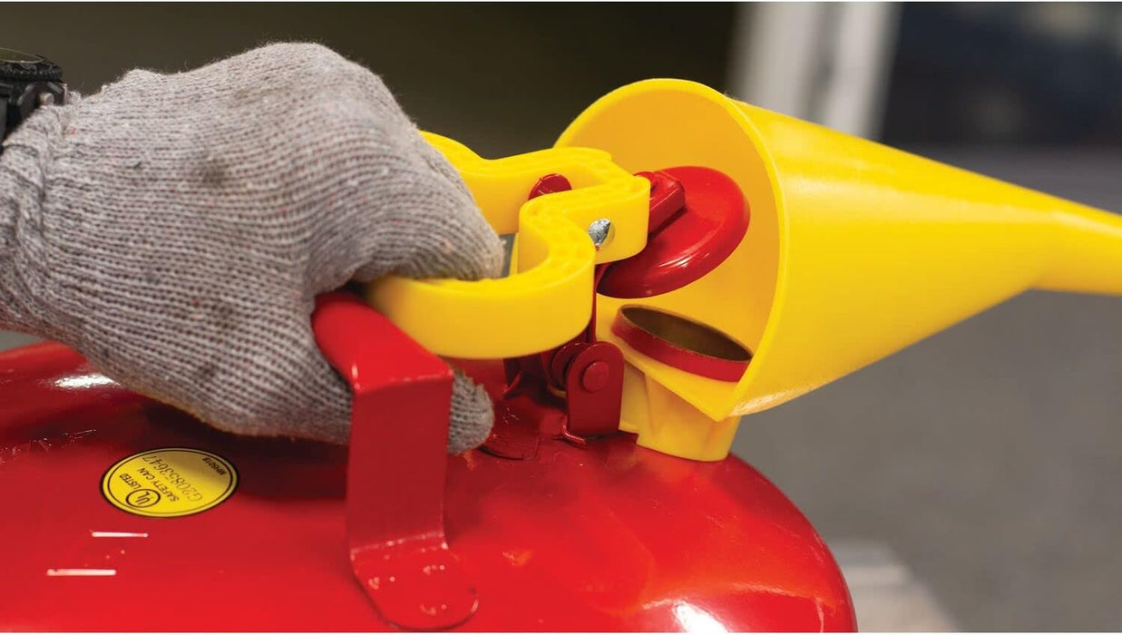 Eagle 2 Gallon Type I Green Safety Gas Can for Oil and Other Combustibles with Flame Arrester, Self-Closing Lid, and F-15 Funnel, Made in the USA, Galvanized Steel Flammable Storage Can, UI20FSG