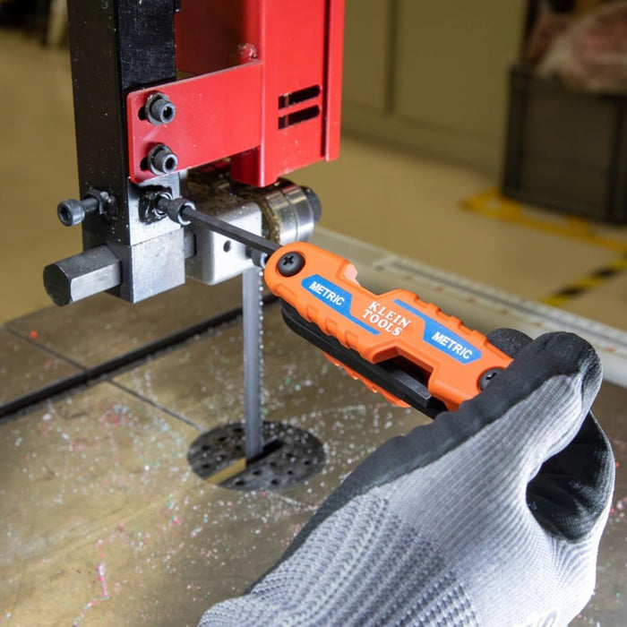 Klein Tools 70542 Compact Folding Hex Key Kit, SAE and Metric