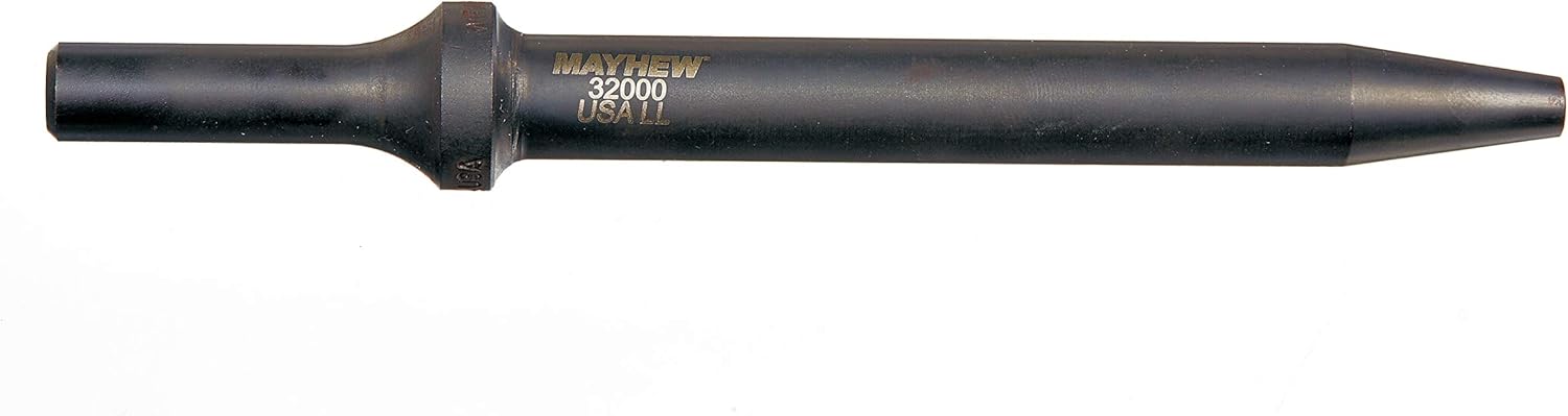 Mayhew Tools 32000HT Pneumatic Taper Punch, 1/4" x 6" Hang Tag, Black Oxide Finish