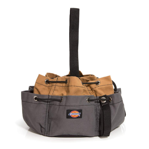 Dickies 57004 12-Pocket Drawstring Work/Tool Bag, Heavy-Duty Drawstrings for Quick-Closure, Snap-Secured Tape Strap, Durable Canvas Construction