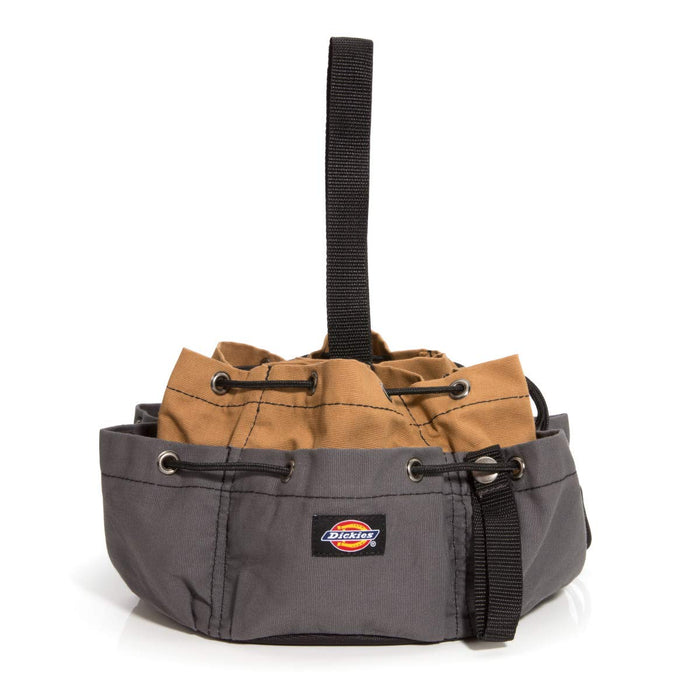 Dickies 57004 12-Pocket Drawstring Work/Tool Bag, Heavy-Duty Drawstrings for Quick-Closure, Snap-Secured Tape Strap, Durable Canvas Construction