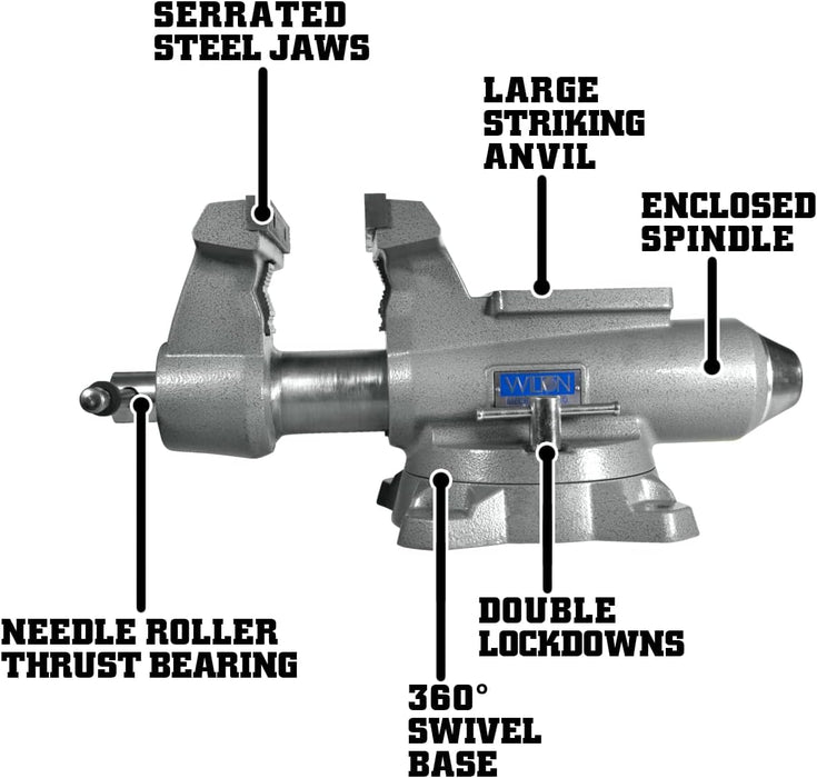 Wilton Mechanics Pro Bench Vise, 8" Jaw Width, 8-1/2" Jaw Opening, 4-1/2" Throat (Model 880M)