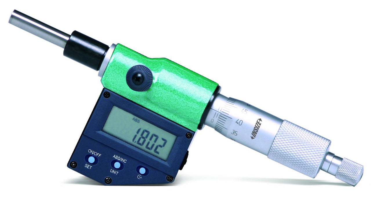 INSIZE 6354-25W Electronic Micrometer Head, Plain Stem, 0"-1"/0 mm-25 mm