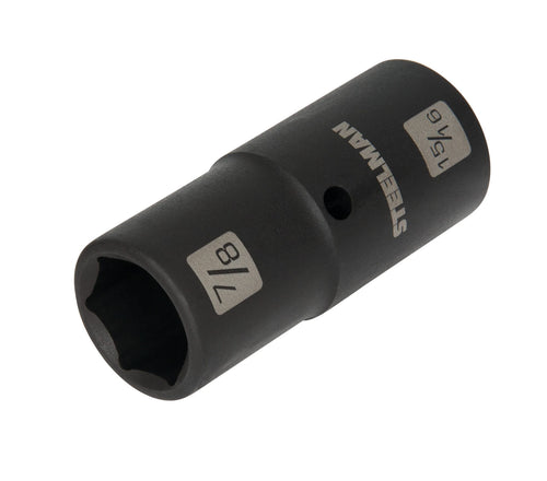 Steelman 99563 1/2-Inch Drive 6-Point Impact Flip Socket, 7/8-Inch x 15/16-Inch