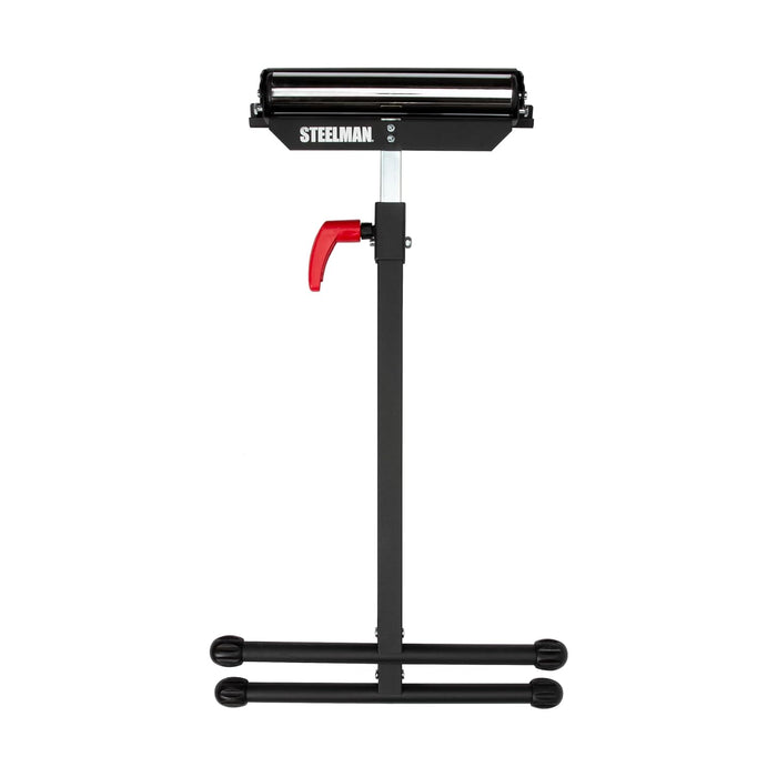 Steelman 67109 3-in-1 Material Support Roller Stand, Can Convert Between Material Stop, Single Roller, or Multi-Ball Head, Powder-Coated Steel, 150-pound Capacity