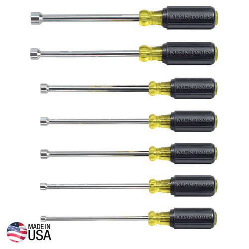 Klein Tools Magnetic Nut Driver 6in Shafts 7 Pc-647-KLEIN.
