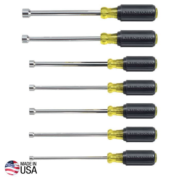 Klein Tools Magnetic Nut Driver 6in Shafts 7 Pc-647-KLEIN.