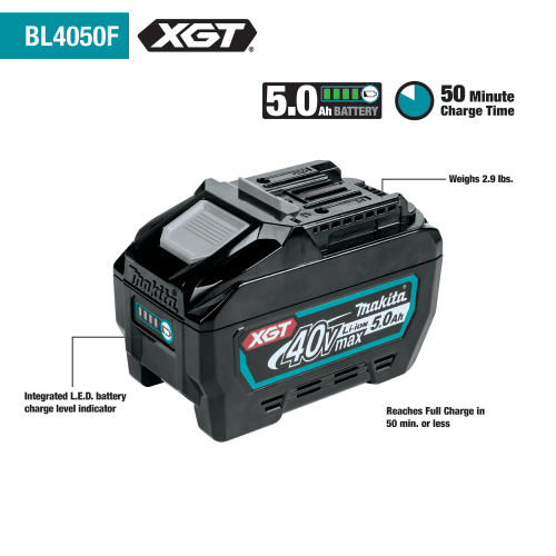 Makita GWT10T 40V max XGT Brushless Cordless 4‑Sp. High‑Torque 1" Sq. Drive D‑Handle Extended Anvil Impact Wrench Kit (5.0Ah) & FREE Makita GAG01Z