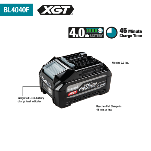 Makita (BL4040F) 40V max XGT 4.0Ah High Power Battery