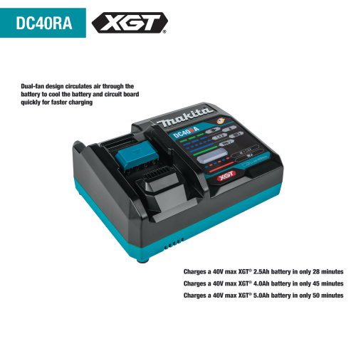 Makita (BL4040DC1) 40V max XGT Battery and Charger Starter Pack (4.0Ah)