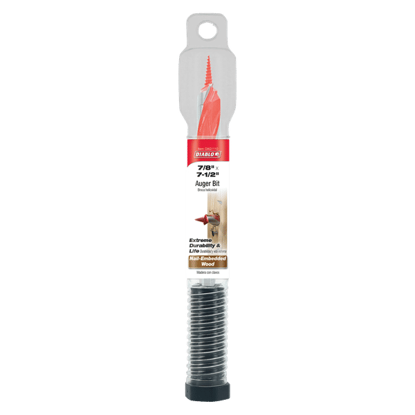 Diablo DAG1110 7/8" x 7-1/2" Auger Bit for Wood & Nail-Embedded Wood