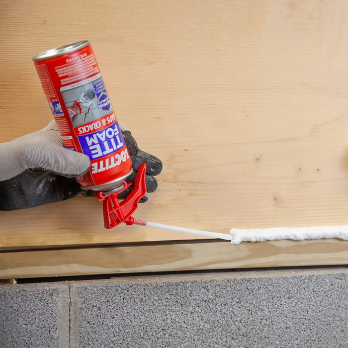 Loctite Tite Foam Gaps & Cracks Spray Foam Sealant, 12 fl oz Can, Polyurethane Expands for Insulation (Pack of 12)