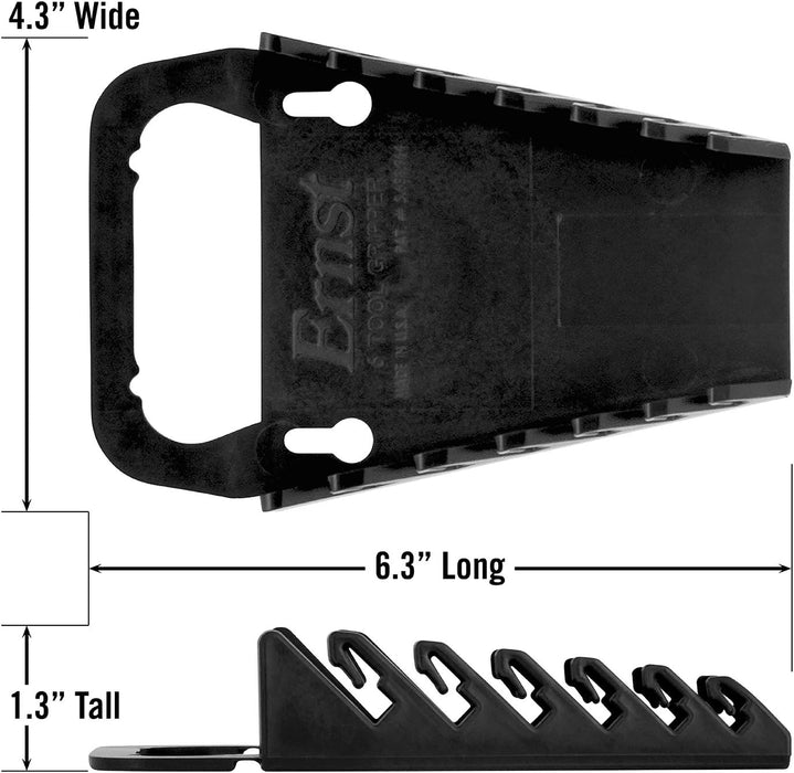 Ernst Manufacturing 5045 Gripper Wrench Organizer, 6 Tool, Black