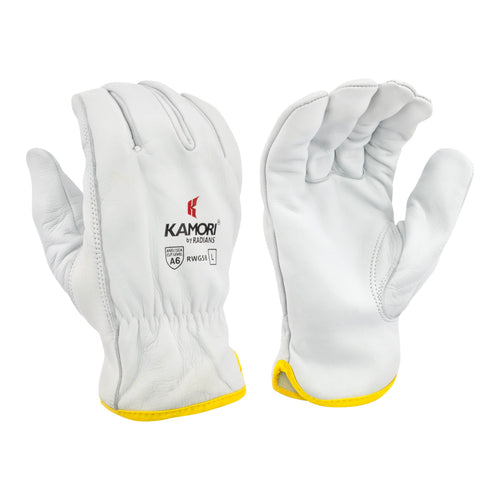 Radians RWG58M Unisex Cut Resistant A6 KAMORI White Grain Goatskin Driver, Medium