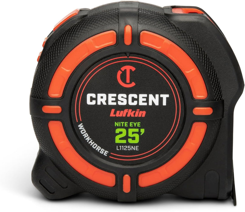 Crescent Lufkin 25 Ft. WORKHORSE NITE EYE Tape Measure - L1125NE