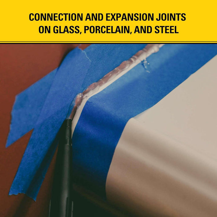 Stanley S421 All-Purpose RTV Silicone Sealant, 100% Waterproof Clear Caulk, Industrial-Grade Silicone for Kitchen, Bathroom, Shower, Window, Door, Indoor & Outdoor Use, 10.1 oz (Pack of 1)