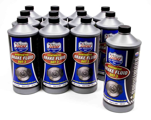 Lucas Oil 10826-12 DOT 3 Brake Fluid, 1 Quart (Pack of 12)
