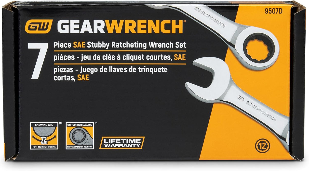 GEARWRENCH (89119) 10 Pc. Ratcheting Crowfoot Wrench Set, Metric