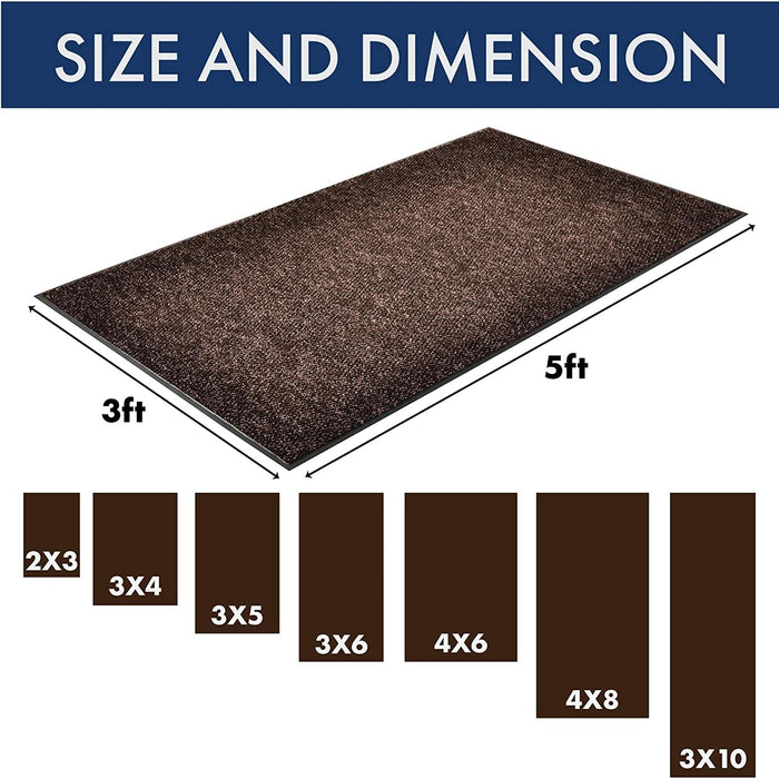 Notrax 136 Polynib Entrance Mat, for Home or Office, 2' X 3' Brown