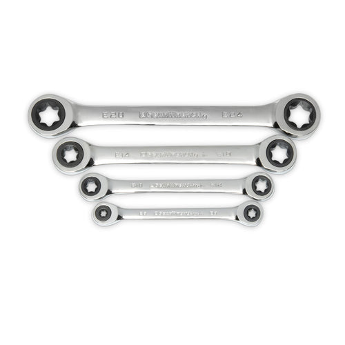 GEARWRENCH 4 Piece Double Box Ratcheting E-Torx Wrench Set - 9224D