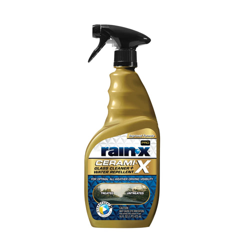Rain-X 630178 Cerami-X Glass Cleaner + Water Repellent, Cleaning Effectively While Remaining Streak Free, Protecting Against Contaminants and Stains 16 Fl Oz (Pack of 1)