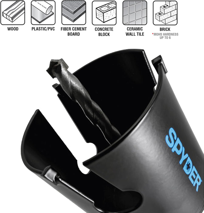 Spyder Tungsten Carbide Tipped Rapid Core Eject Maintenance Hole Saw Kit, 18-Piece