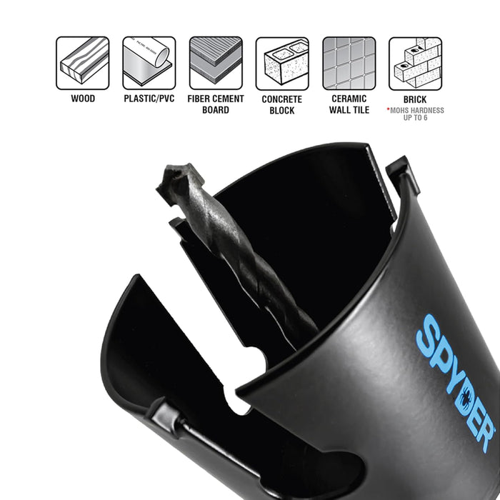 [USED-LIKE NEW] Spyder 600880 14-Piece Carbide Tipped Deep Cut Hole Saw Kit