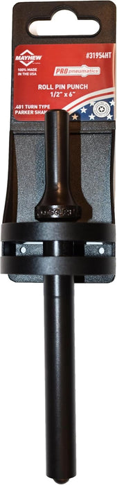 Mayhew Tools 31954HT Pneumatic Roll Pin Punch, 1/2" x 6" Hang Tag, Black Oxide Finish
