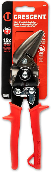 Crescent Wiss M6R 9-1/4" Metalmaster Offset Straight and Left Cut Aviation Snips