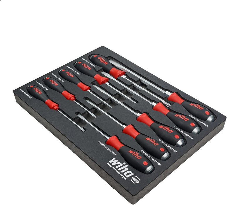 Wiha 10 Piece Extra Heavy Duty Cushion Grip Phillips Screwdriver Set