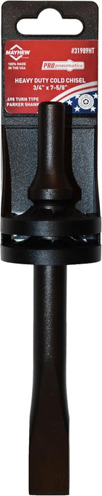 Mayhew Tools 31989HT Pneumatic Cold Chisel, 3/4" x 6" Hang Tag, Black Oxide Finish