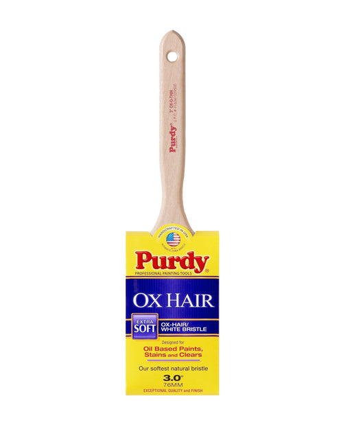 Purdy (144300030) Ox-Hair Series Ox-O-Thin Flat Trim Paint Brush, 3 inch, White