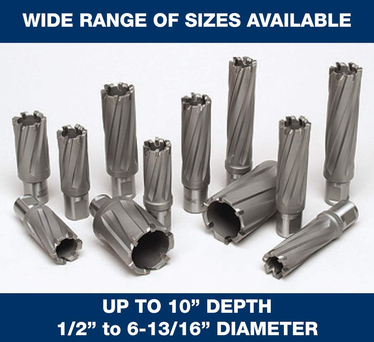 C.S. Unitec "9-1-132 C TCT Annular Cutter 1"" Dia. X 1"" Depth Carbide Tip Cutting Tool Bits for Magnetic Drills/Drill Press 3/4"" Weldon Shank for Metal Cutting in Steel, Stainless and More" 1" Dia. 1" Depth of Cut