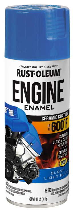 Rust-Oleum 366431 Engine Enamel Spray Paint, 11 oz, Gloss Light Blue (Pack of 1)