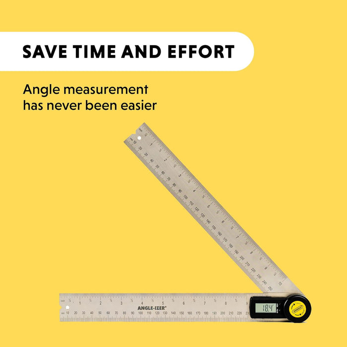 General Tools Digital Angle Finder Ruler #823 - 10" H - Stainless Steel Measurement Tool