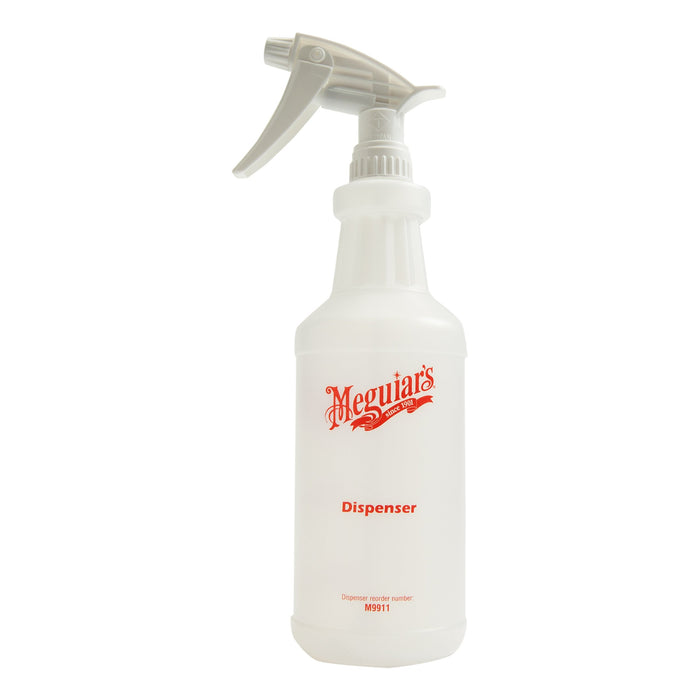 Meguiar's M9911 Spray Bottle - Fill With Your Favorite Liquid Cleaner for Car Detailing - 32 Ounce Spray Bottle with Sprayer (Empty)