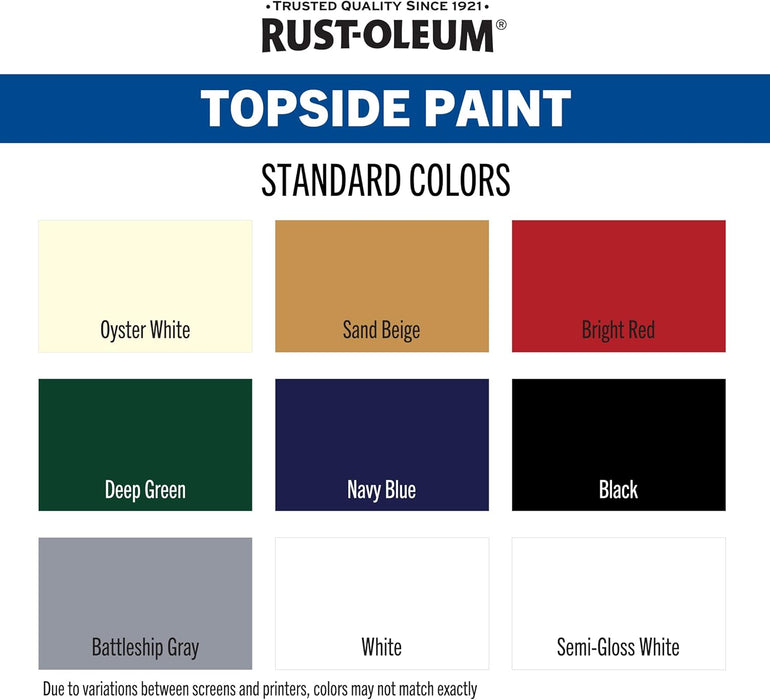 Rust-Oleum 396958 Marine Coatings Topside Enamel Paint, Quart, Gloss Navy Blue, 32 Fl Oz (Pack of 1)