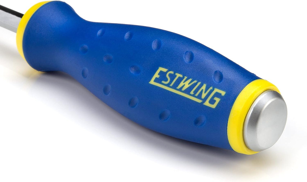Estwing 42449-02 5/16-Inch x 6-Inch Slotted Heavy Duty Hex Shaft Demolition Screwdriver with Magnetic Tip, Ergonomic Grip TPR Rubber Handle