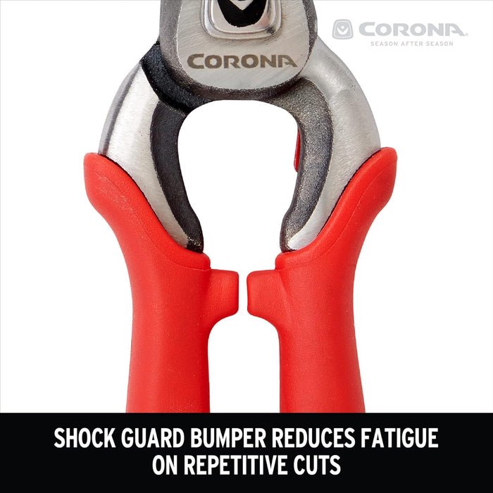 Corona BP 7100D Forged Steel DualCUT Bypass Hand Pruner - 1 inch Cut Capacity Stem and Branch Garden Shears, Red 1 in Bypass Hand Pruner