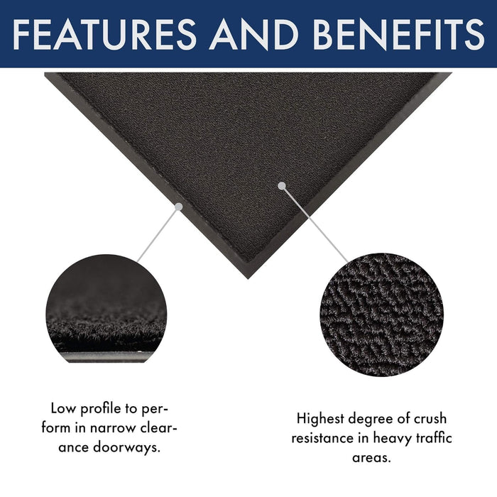 Notrax - 141S0310BL NoTrax 141 Ovation Entrance Mat, for Home or Office, 3' X 10' Black